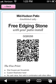 10Coupons mobile coupon with QR code