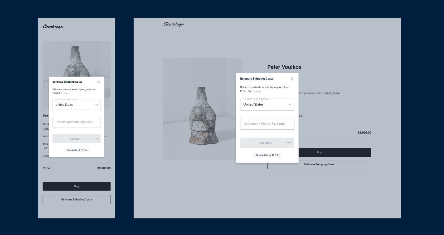 Arta white-label booking experience