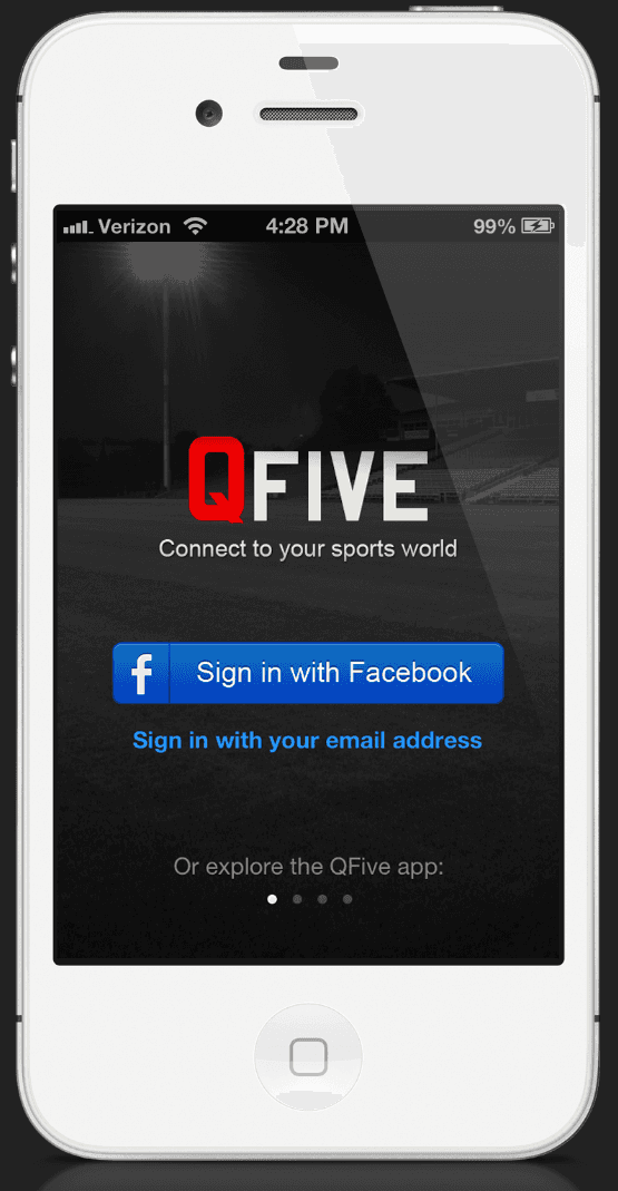 QFive iPhone splash screen